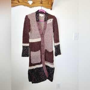 Anthropologie Angel of The North Sitka Long Knit Cardigan Size XS